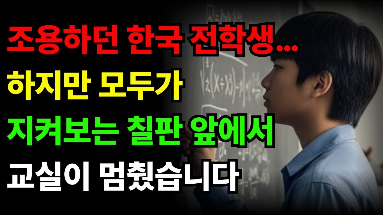 조용한 전학생을 망신 주려던 선생님… 칠판 앞에서 분위기가 뒤집혔습니다