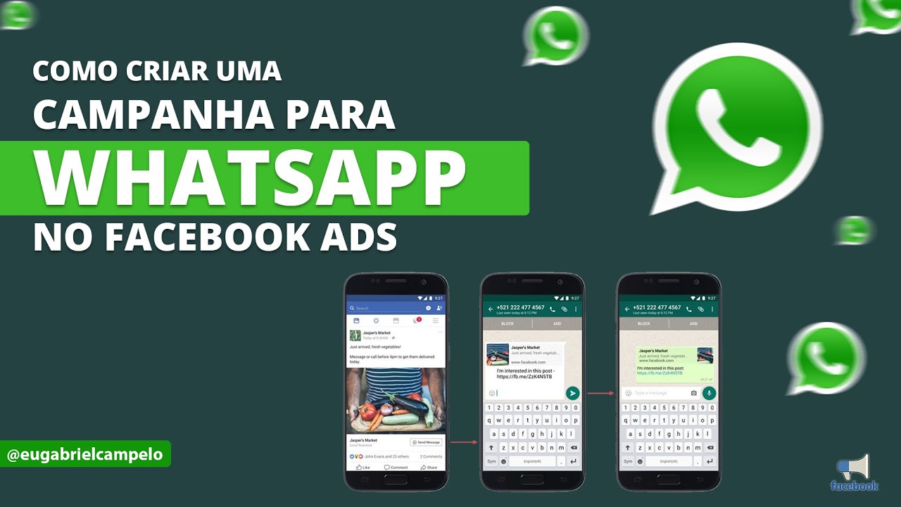 Como Criar Uma Campanha para WhatsApp no Facebook Ads - YouTube