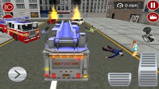 Real Fire Truck Driving Simulator - Emergency Fire Fighting 02 - Android Gameplay screenshot 5