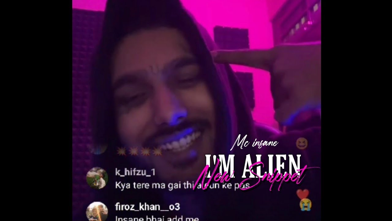 MC Insane New Unreleased Song | I'm Alien New Song Snippet | Insta Live 08 JAN 2025