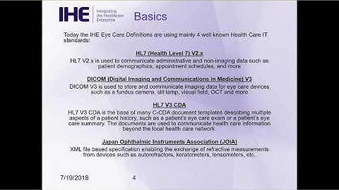 Inside IHE 2018: Eye Care (1 of 4) - Intro and Domain Overview