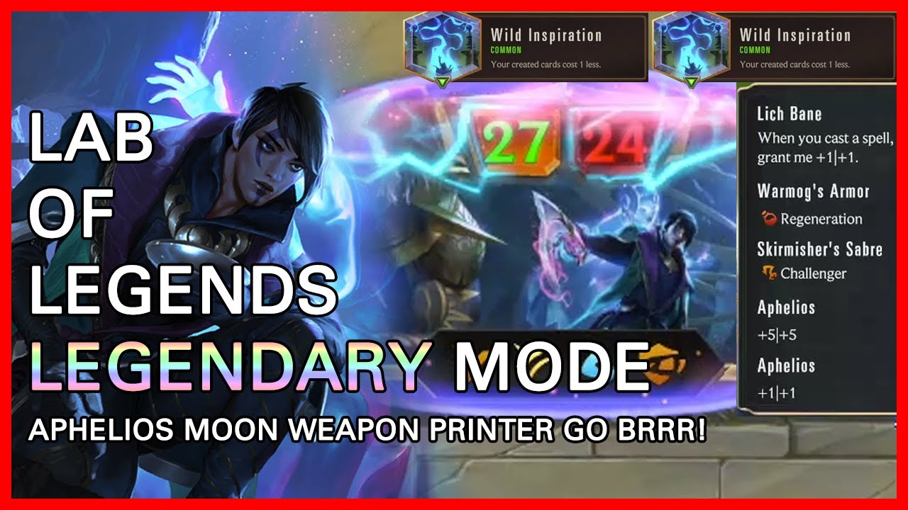 Aphelios Legendary Run Lab of Legends | Legendary Mode Lab of Legends | Runeterra Lab of Legends