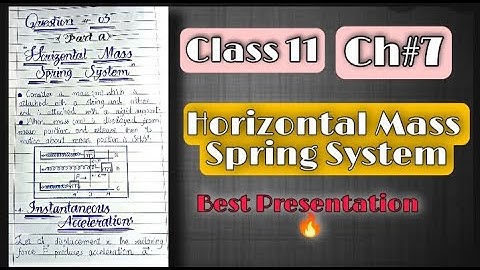 CLASS 11 | CH#7 | HORIZONTAL MASS SPRING SYSTEM | BEST PRESENTATION | SAWAL O JAWAB STUDIO