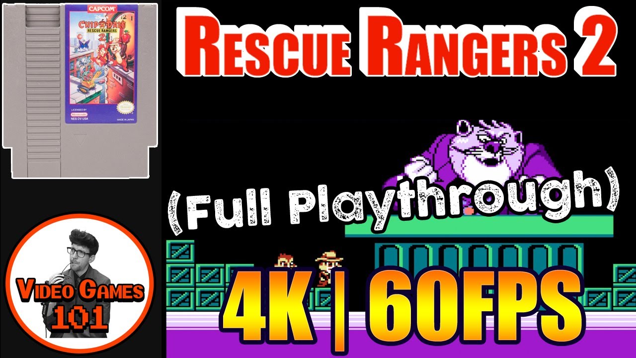 Rescue Rangers 2 NES | No Death Playthrough | 4K 60FPS | Video Games ...