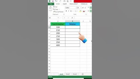 How to Convert Centimeter to Meter in Easy Way | cm to m Conversion Tutorial #excel #centimeter #ms