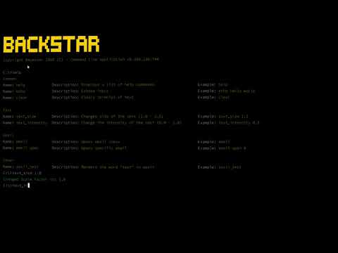 Backstar - Unity terminal application
