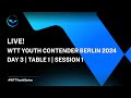 Live  t1  day 3  wtt youth contender berlin 2024  session 1