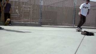 Angel's hard flip over parking lot gap!