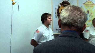 National anthem at firefighter banquet