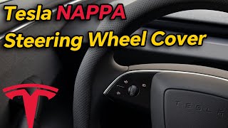 Tesla NAPPA Leather Steering Wheel Cover | Slim Luxury Fit for Model 3 & Y | Highland & Juniper