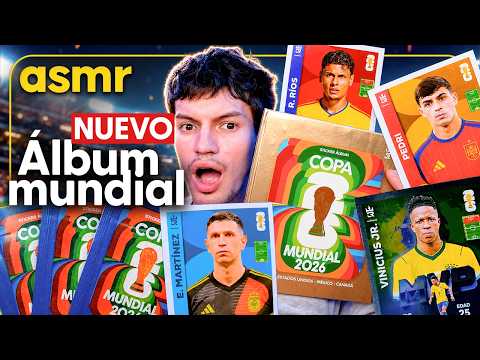 ASMR LLENANDO ÁLBUM EDITORIAL 3 REYES DEL MUNDIAL 2026