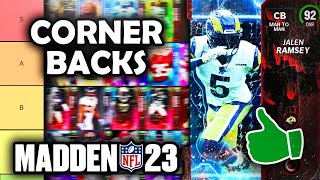 RANKING the BEST Cornerbacks in Madden 23 Ultimate Team (Tier List)
