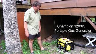 Champion 1200W Portable Gas Generator