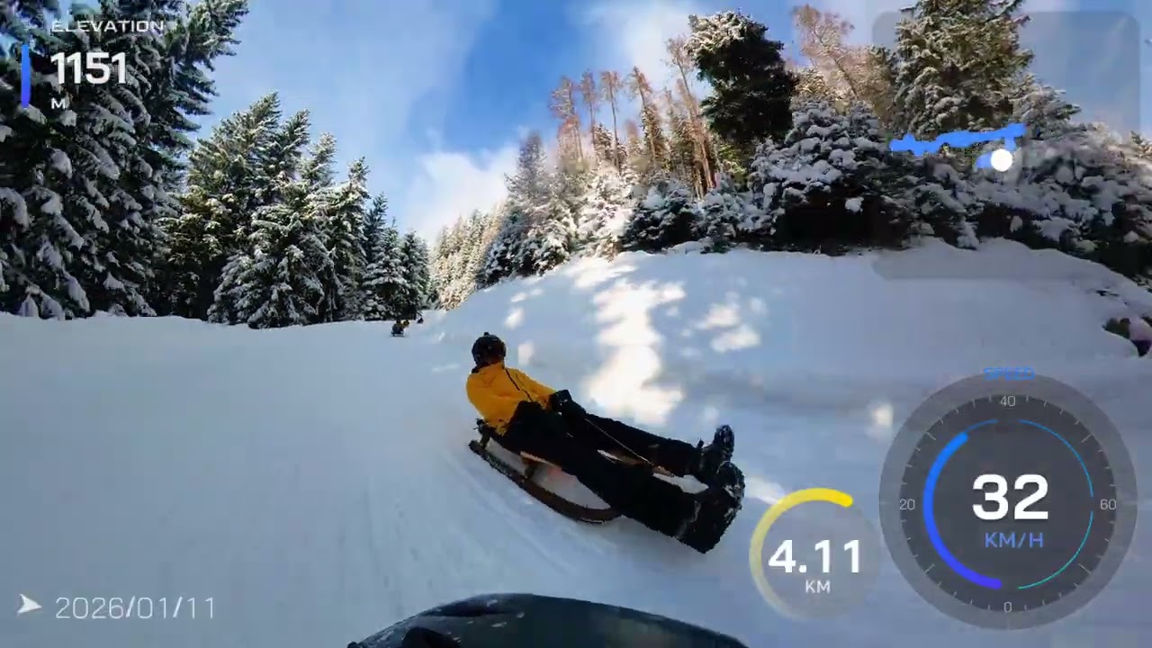 Rodeln am Wildkogel in Bramberg (11.01.2026) - 2. Abfahrt