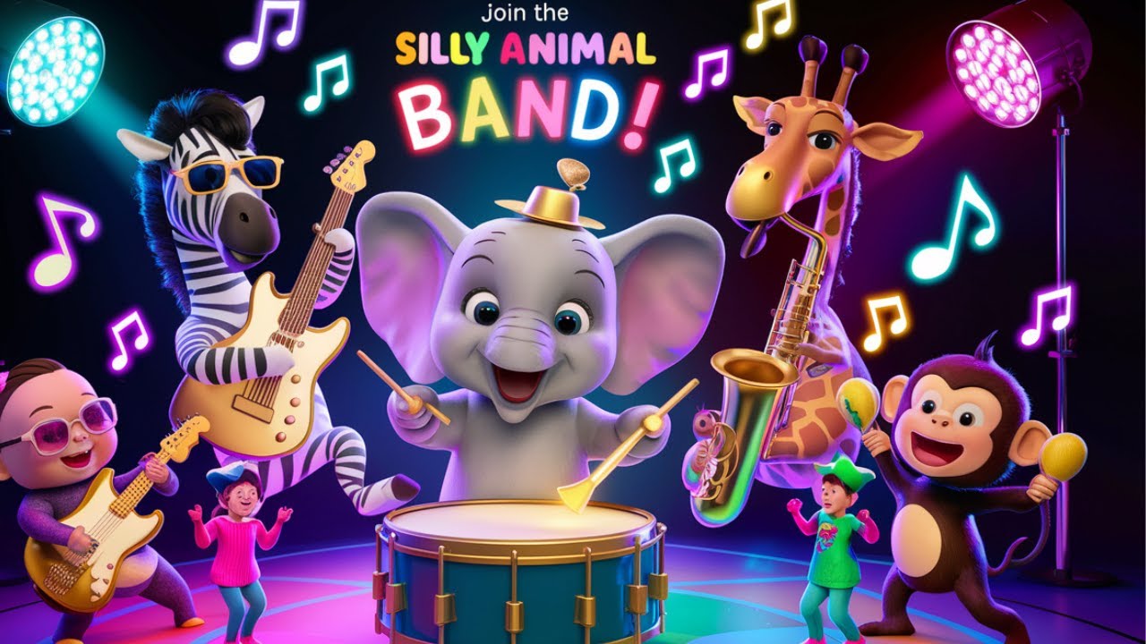  Silly Animal Band Song 🐘🥁 | 