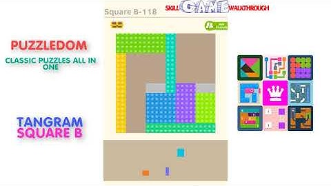 Puzzledom - Tangram SQUARE B Level 101 - 150 - Walkthrough