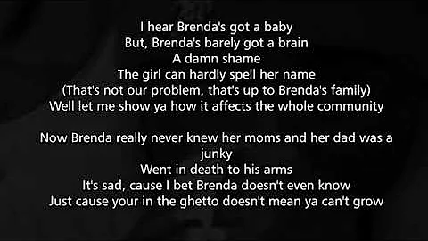 2Pac - Brenda's Got A Baby (lyrics)