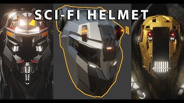 SCI-FI HELMET - BLENDER - SHOWCASE + MORE