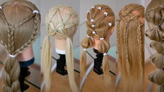 Топ 5 Быстрые и простые детские причёски в школу и детский сад Hair tutorial Топ 5 Быстрые и простые детские причёски в школу и детский сад Hair tutorial