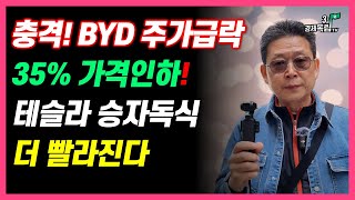 [충격! BYD 35%가격인하 주가6%폭락! 테슬라 승자독식 빨라진다]#3.1경제독립tv