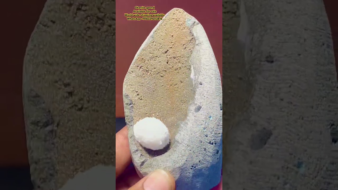 ✨Okenite Geode Collector Piece – Soft White Beauty from Nature✨