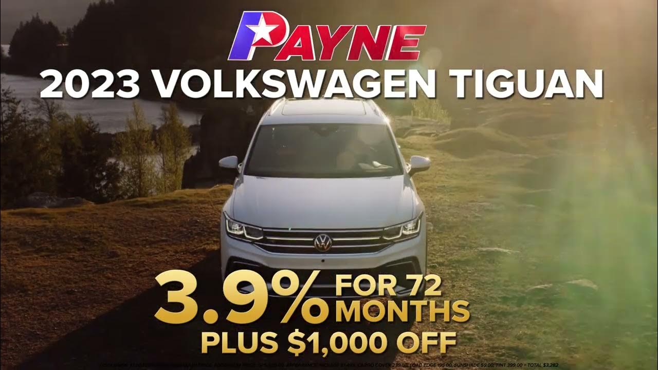 3.9% for 72 Months On a New 2023 VW Tiguan, Payne Mission Volkswagen  Mitsubishi