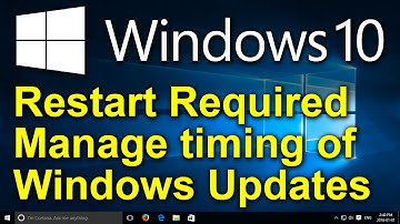 ✔️ Windows 10 - Restart Required - Manage the timing of your Windows Updates