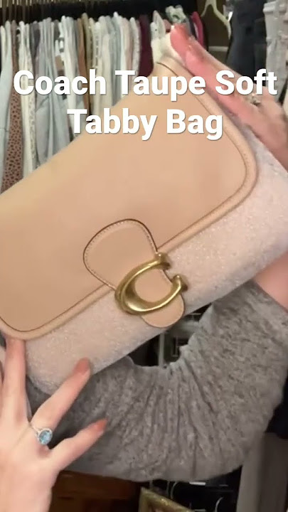 Coach Soft Tabby Leather Shoulder Bag - Black/Gold
