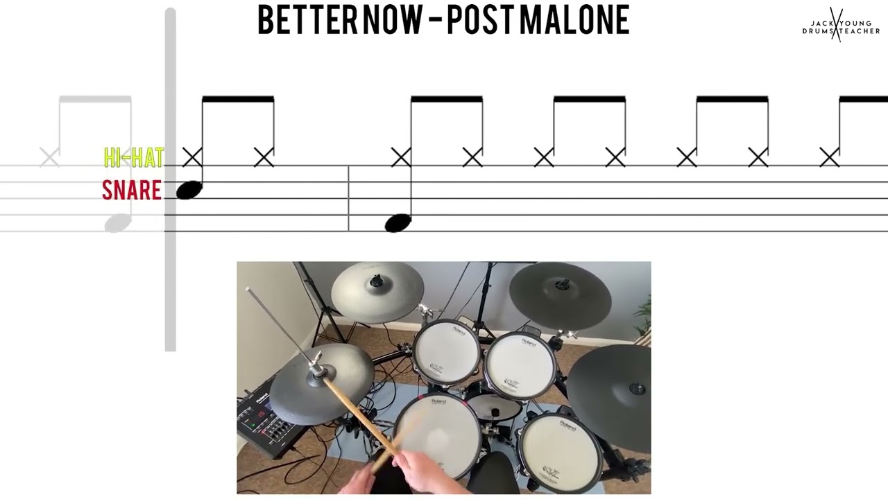 Better Now  Post Malone🥁 Hard Beginner Version