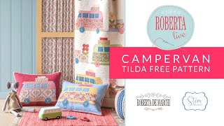 Campervan Tilda Free Pattern Wallflower - Roberta Live