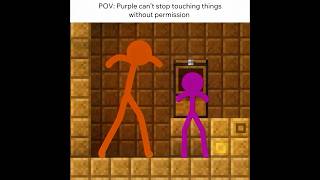 Think Purple! | Alan Becker | Animation vs. Minecraft Shorts Ep 39 |#fypシ #stickman #edit #aura