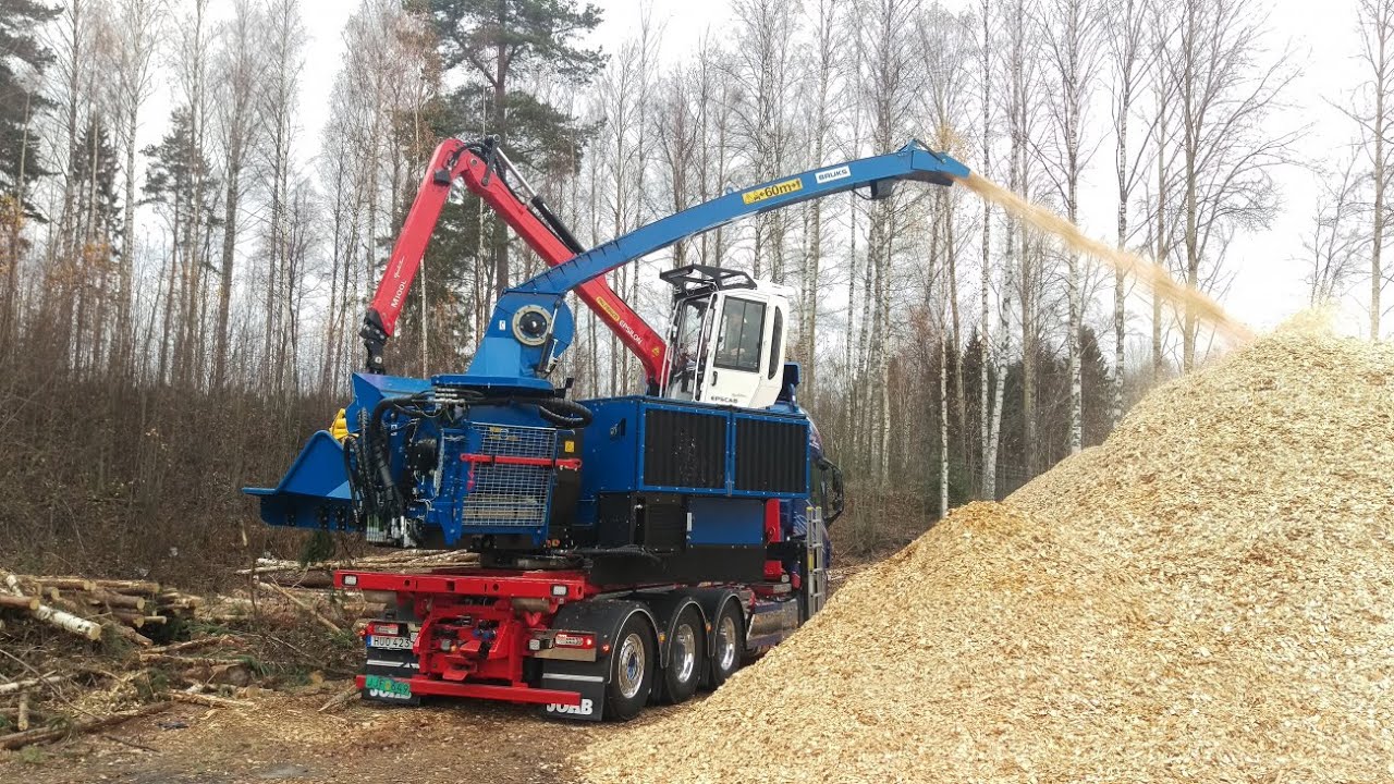 Incredible Big Wood Chipper Machines In Action, Fast Powerful Wood