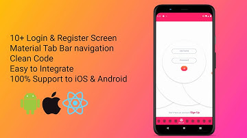 Top 10 React Native Login and Register Screen with Material Tab Bar Navigation