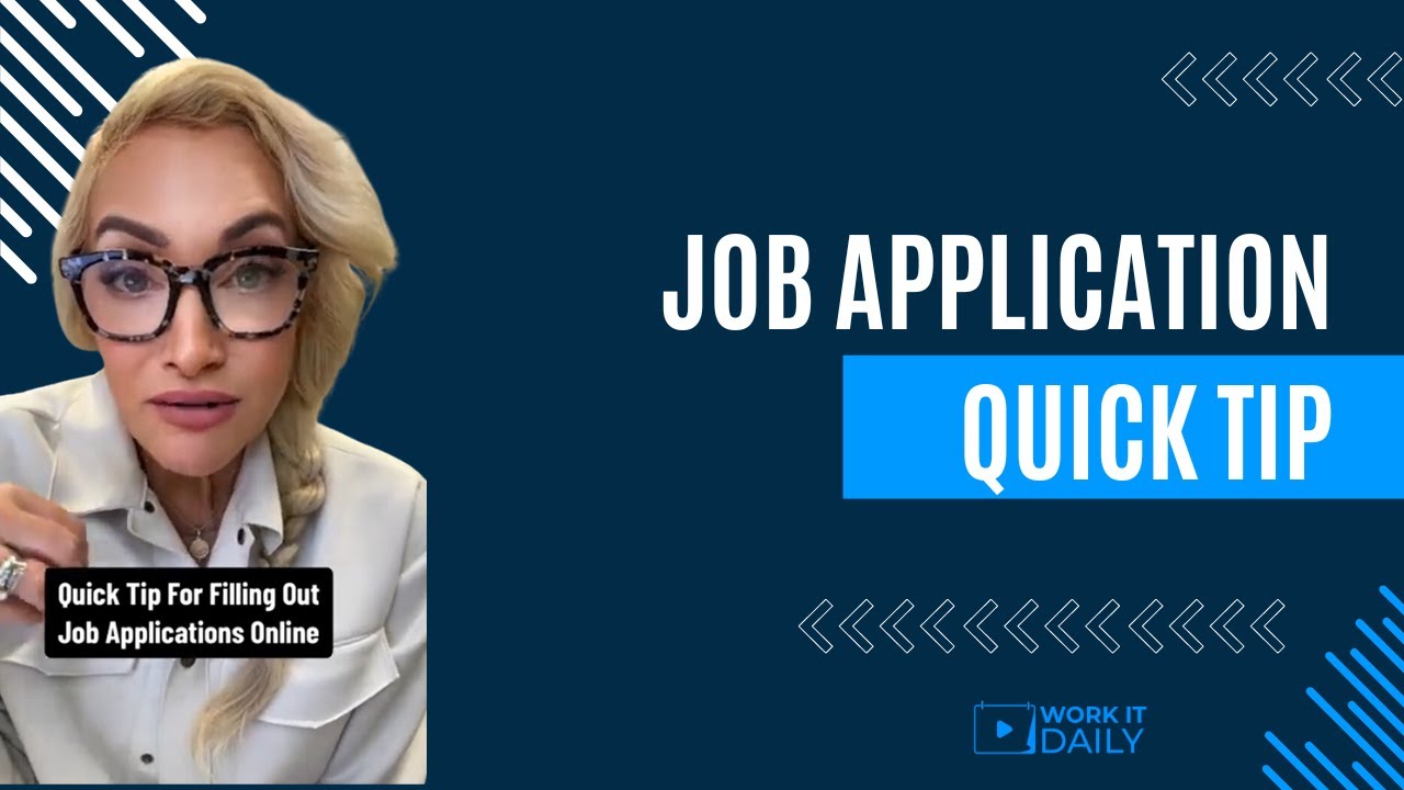 Job Application Quick Tip!!! 🔥 - YouTube
