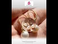 Rose Gold Freshwater Pearl Drop Silver Earrings