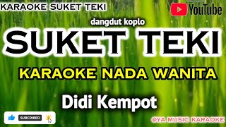 SUKET TEKI KARAOKE NADA WANITA | DIDI KEMPOT |DANGDUT KOPLO #karaoke #dangdutkoplo 