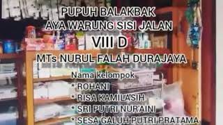 Pupuh Balakbak - Aya Warung Sisi Jalan - Kel. Rohani 8D