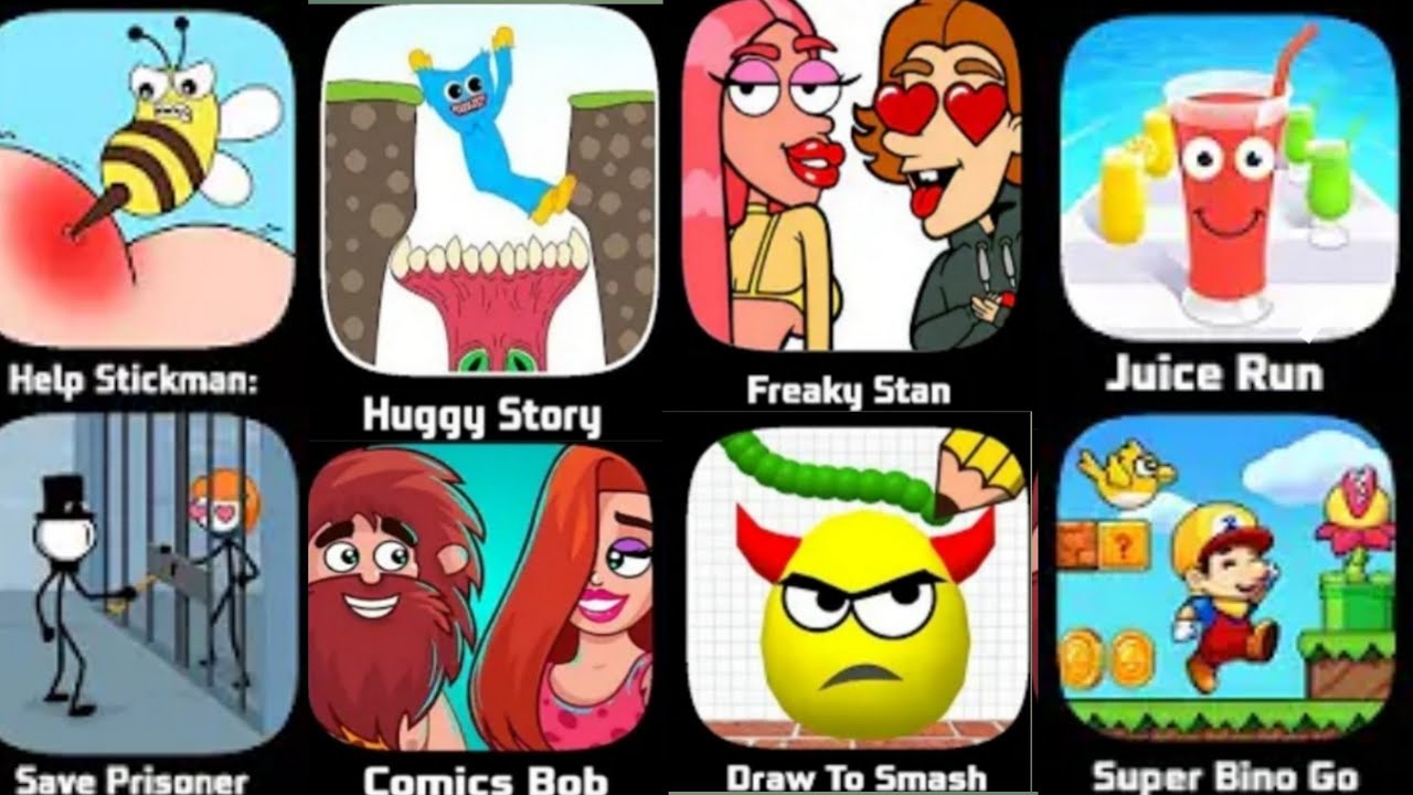 Thief prison, juice run , help me sticky , bob master, , coin master , cosmic bob , freaky stan 