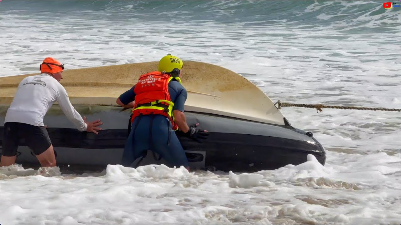 QUIBERON  🇲🇫  | La SNSM sauve un Zodiac retourné  |  TV Quiberon 24/7
