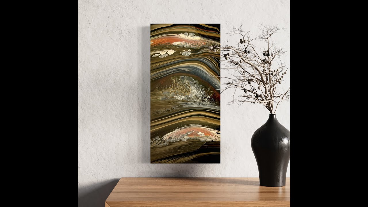Earthy Yummy Multiple Ring Pour. Acrylic Pour Painting, Flow Art, Fluid ...