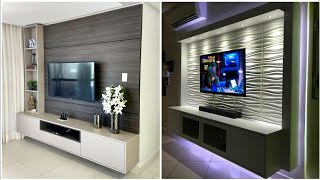 100 IDEAS de Diseño de ESTANTES para TELEVISORES MODERNOS 2024 | IDEAS para decorar la PARED DEL TV