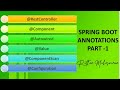 Spring Boot ANNOTATIONS-Part1-@RestController@Component@ComponentScan@Configuration@Autowired@Value