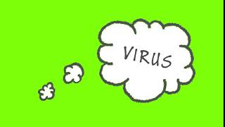 virus - thinking - smoke  // green screen