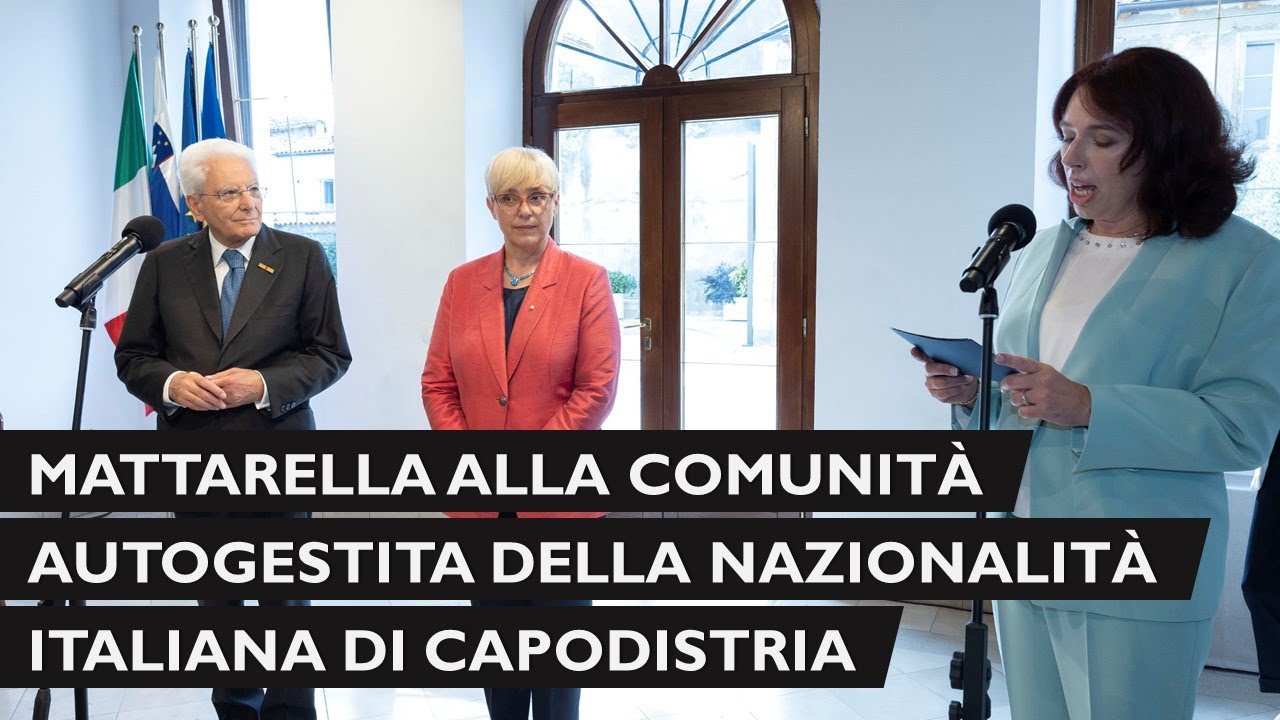Mattarella alla sede della Comunità Autogestita della Nazionalità Italiana di Capodistria