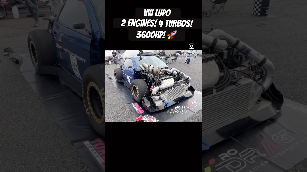 🚀 3600HP VW LUPO - 2 VR6 R36 Engines, 4 Turbos! 