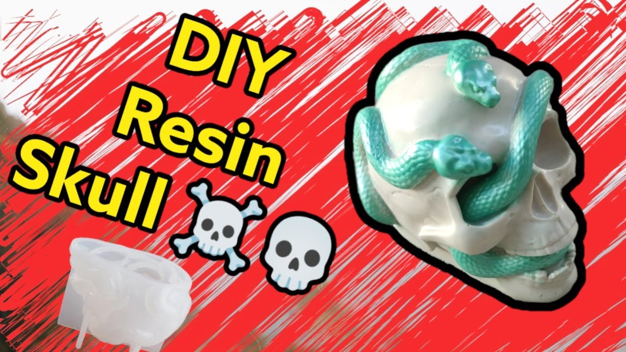 DIY resin skull cold casting with Mica powder
