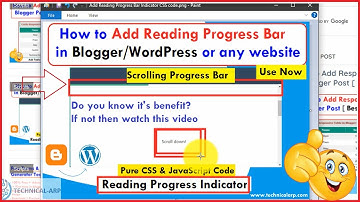 How to add Reading Progress Bar CSS Scroll Progress Indicator in Blogger | Boost User Engagement