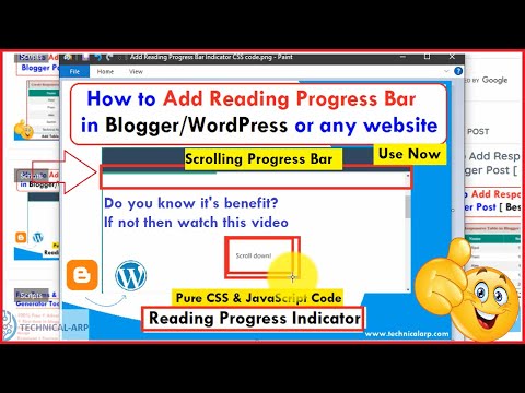 How to add Reading Progress Bar CSS Scroll Progress Indicator in Blogger | Boost User Engagement
