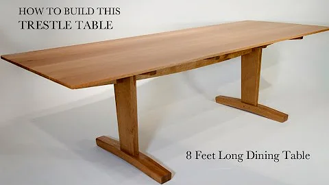 How to Build a White Oak Trestle Table / Dining Ta...