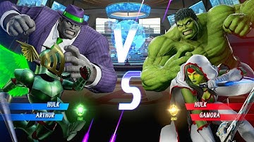 Hulk & King Arthur Vs Hulk & Gamora Very Hard Marvel Vs Capcom Infinite